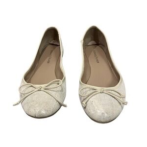 Donald‎ J. Pliner Gold Shimmer Petri Neutral Ballerina Flats Size 10